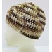 Handmade USA Mans Brown Striped Hat Crochet Adult Skull Cap Unique Gift Beanie M  eb-62193949